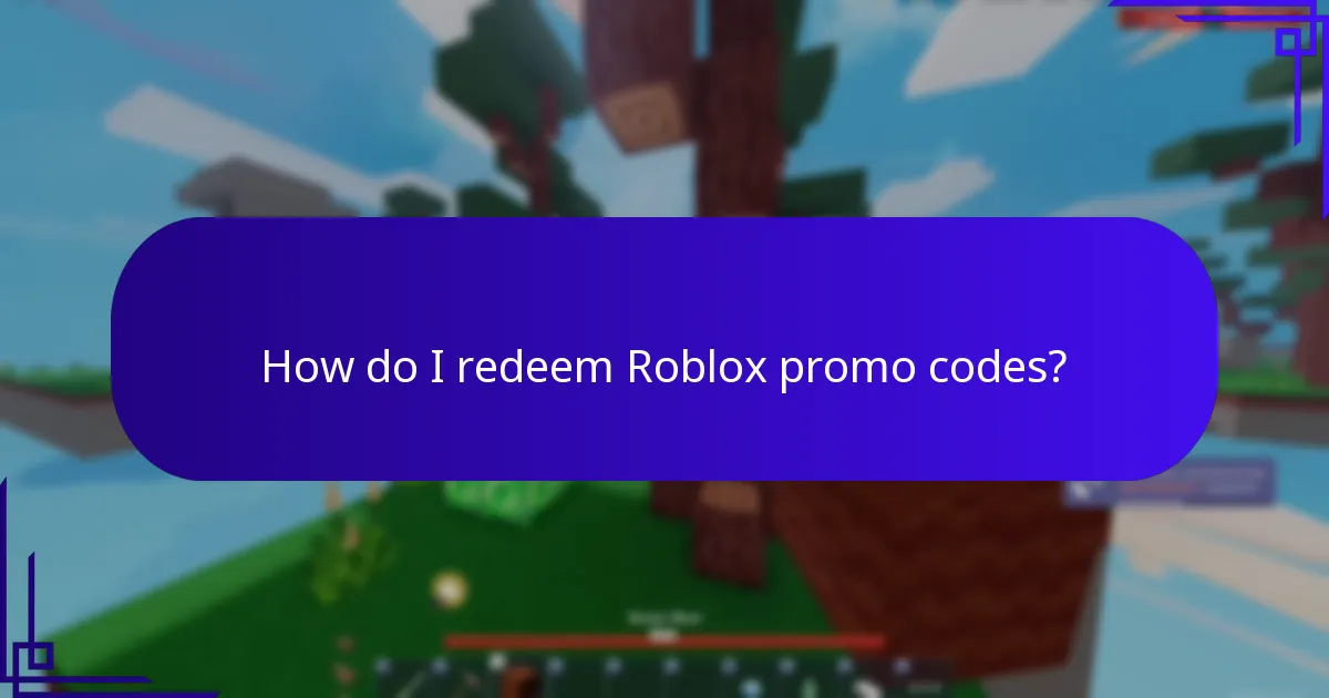 How do I redeem Roblox promo codes?