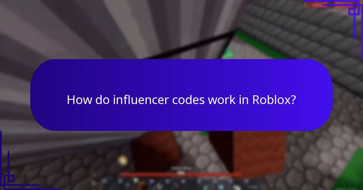 How do influencer codes work in Roblox?