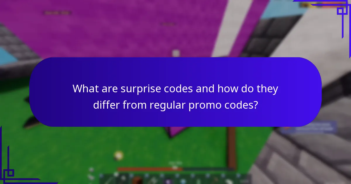 What are surprise codes and how do they differ from regular promo codes?
