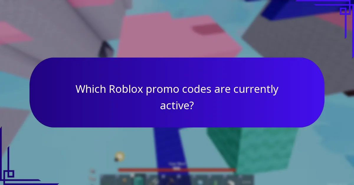 Which Roblox promo codes are currently active?